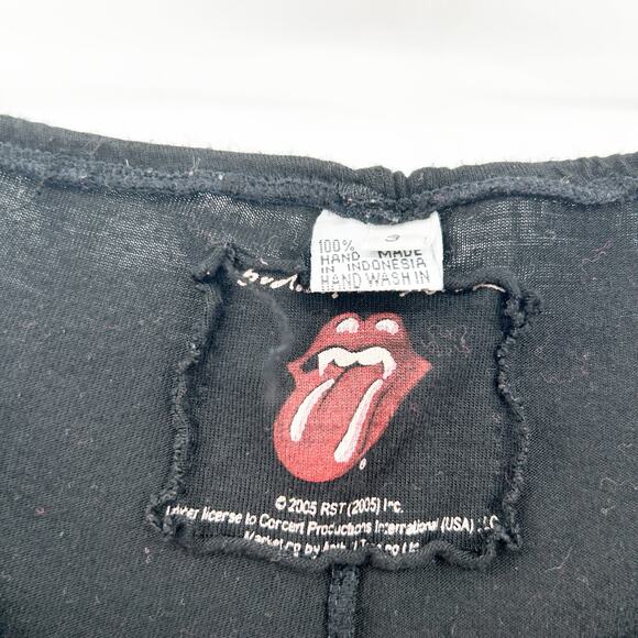 Buddhist Punk Womens‎ Vintage Y2K Tongue Lips Logo Rolling Stones Pants Size 3 - Picture 6 of 8